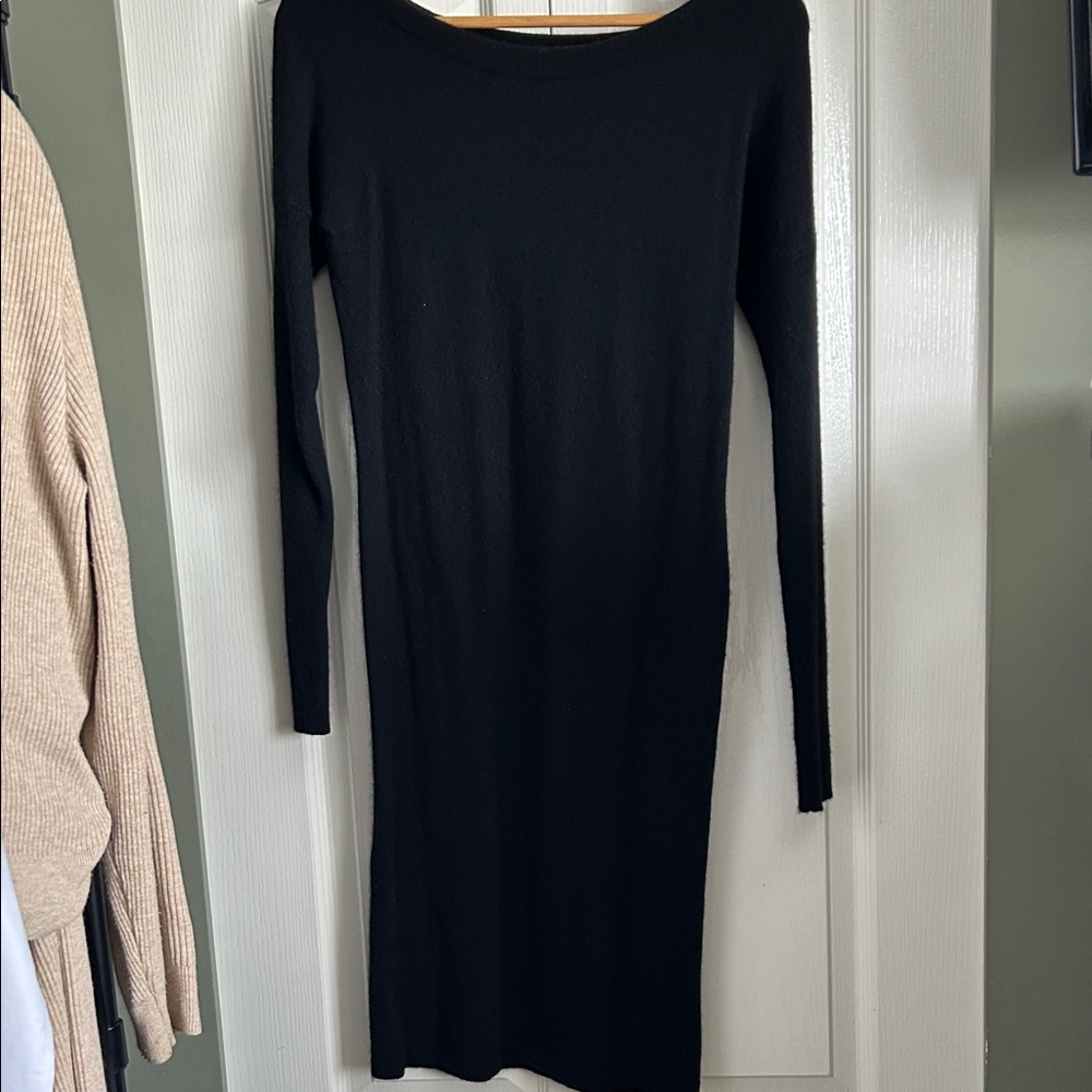 Lord & Taylor Classic Black cashmere blend Long Sleeve Dress